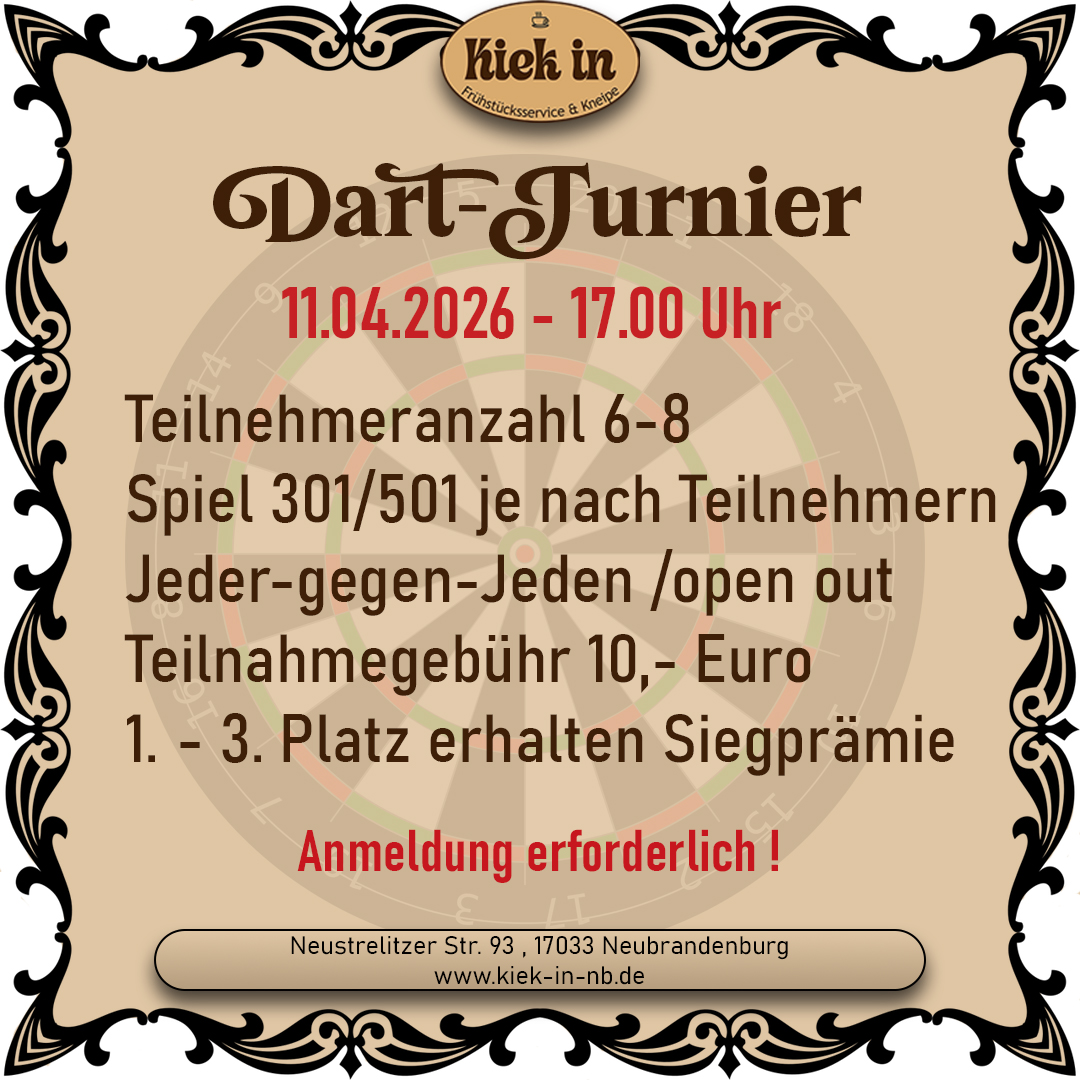Dartturnier 11.04.2026